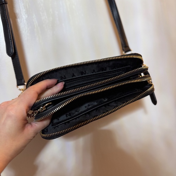 DKNY Quilted Black Leather Crossbody - Picture 5 of 6